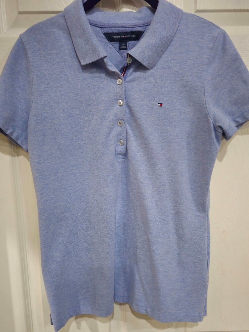Tommy Hilfiger Women's Light Blue Polo Shirt